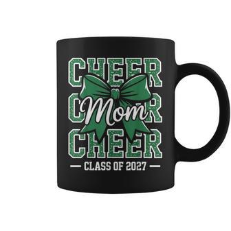 Senior Cheerleader Mom Cheer Class Of 2027 Graduation Green Coffee Mug - Thegiftio UK