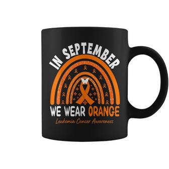 In September We Wear Orange Leukemia Support Ribbon Motivate Coffee Mug - Thegiftio UK