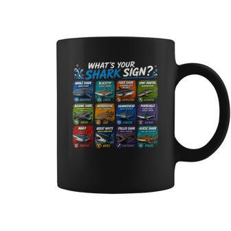 Shark Astrology 2026 Ocean Week Wildlife Shark Zodiac Sign Coffee Mug | Seseable UK