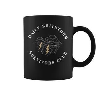 Daily Shitstorm Survivors Club Sarcastic Coworker Gag Coffee Mug | Seseable UK