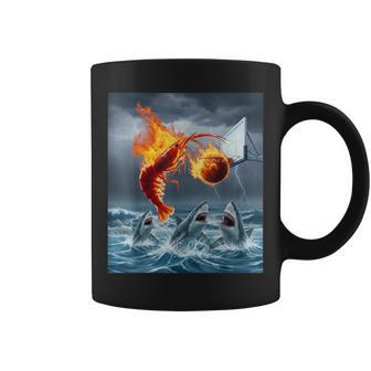 Shrimp Dunking Basketball Hilarious Brainrot Shark Meme Coffee Mug - Thegiftio UK