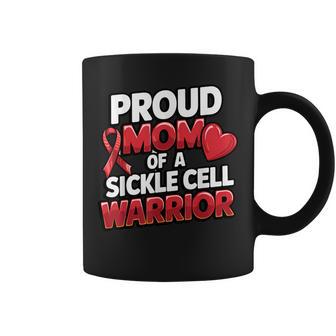 Sickle Cell Warrior Awareness Proud Mom Burgundy Ribbon Coffee Mug | Seseable UK