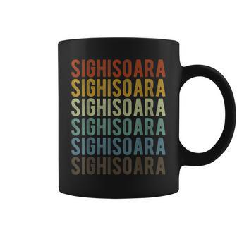 Sighisoara Ciudad Rumania Retro Taza de café - Regaloses