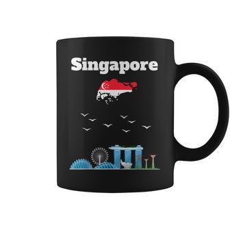 Singapurouveniringapurtadtkylineingapur Flagge Tassen - Geschenkecke