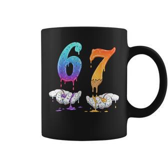 Six Seven Ice Cream Drip Kids Youth 67 Hands Meme 6 7 Coffee Mug - Thegiftio UK
