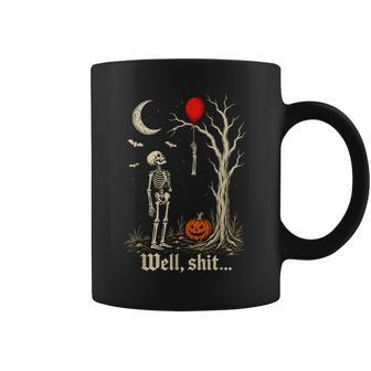 Skeleton Lost Balloon Well Shit Saying Quote Women Coffee Mug | Seseable UK
