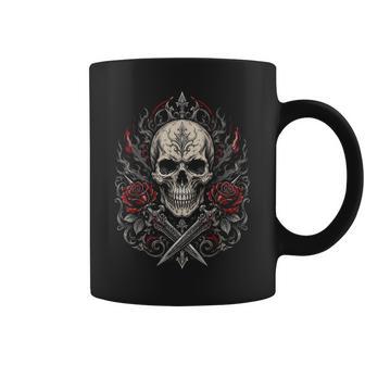 Skull Graphickeleton Biker Punk Rock Gothic Mens Taza de café - Regaloses