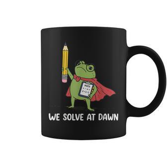 We Solve At Dawn Algebra Grade Math Teacher Frog Coffee Mug | Seseable UK