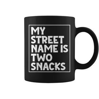My Street Name Is Two Snacks Kids & Girls Coffee Mug - Thegiftio UK