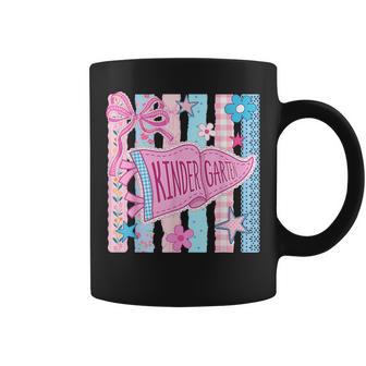 Striped Floral Pennant Flag Back To School Kindergarten Kids Coffee Mug - Thegiftio UK