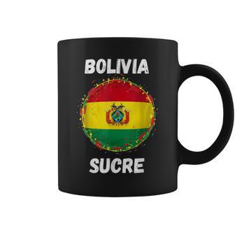 Sucre Bolivia Retrointageport Recuerdo Bandera Boliviana Taza de café - Regaloses