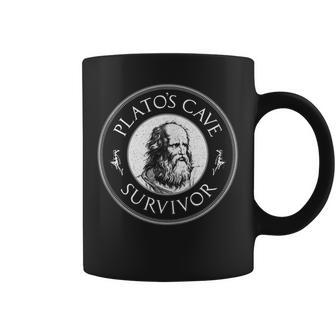 Superviviente De La Caverna De Platón Regalo De Filosofía In Mangas Taza de café - Regaloses