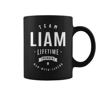 Team Liam Lifetime Miembro Divertido Nombre Liam Taza de café - Regaloses