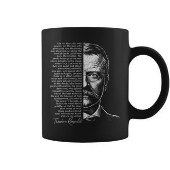 Teddy Roosevelt Man In The Arena Quote Coffee Mug - Thegiftio UK