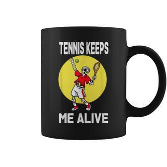 Tennis Keeps Me Alivequelette De Tennis Tasse - Cadeauxyz