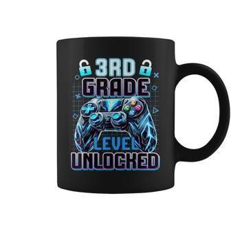 Third Grade 3Rd Level Unlocked First Day Back To School Game Coffee Mug - Thegiftio UK
