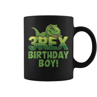 Three Rex Birthday Boy Dinosaur T-Rex 3Rd Birthday Party Coffee Mug - Thegiftio UK