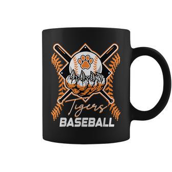 Tigers Baseball Mom Game Day Paw Print Orange Tiger Pride Coffee Mug | Seseable UK