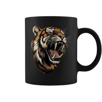 Tigre Dientes Deablemilodon Gran Felino Tigre Taza de café - Regaloses