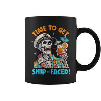 Time To Get Ship Faced Skeleton Cruise Summer Vacation Coffee Mug - Thegiftio UK