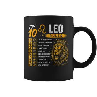 Top 10 Rules Of Leo Birthday Coffee Mug - Thegiftio UK