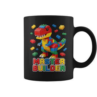 Trex Master Builder Kids Boys Building Bricks T Rex Dinosaur Coffee Mug - Thegiftio UK