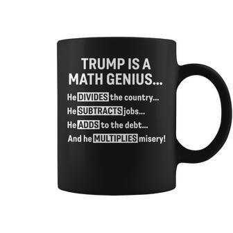 Trump Is A Math Genius Anti Political Satire On Back Coffee Mug | Seseable UK