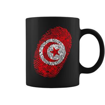 Tunisia Drapeau Empreinte Digitale Tasse - Cadeauxyz