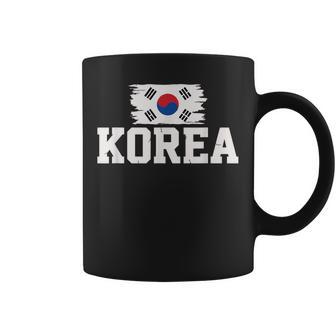 Typographie Drapeau Coréen Fiertéud-Coréenne Grunge Tasse - Cadeauxyz