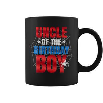 Uncle Of The Birthday Boy Matching Family Spider Web Coffee Mug - Thegiftio UK