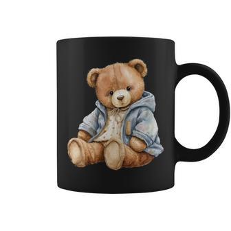 e Avec Motif Ours En Peluche Mignon Pour Hommes S Enfants Manche Longue Tasse - Cadeauxyz