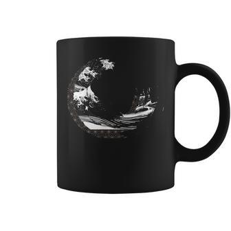 Vague Japonaise Graphique Minimalistetyle Japonais Motif Japonais Traditionnel Zen Pour Adultes Tasse - Cadeauxyz
