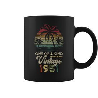 Vintage 1951 Cumpleaños 75 Años Palmeras Retro Taza de café - Regaloses
