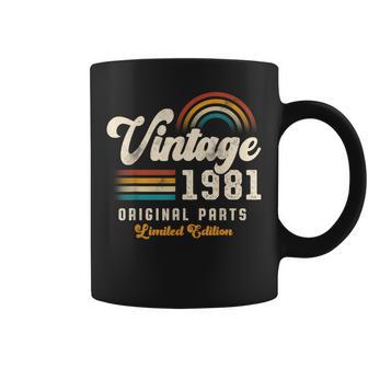 Vintage 1981 Piezas Originales 45 Aniversario Retro Taza de café - Regaloses