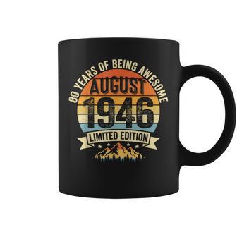 Vintage 80 Cumpleaños Decoraciones Hombres 80 Años 1946 80 Cumpleaños Taza de café - Regaloses
