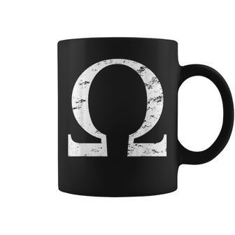 Vintage College Omegaymbol Taza de café - Regaloses