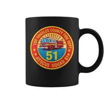 Vintage Emergency Squad 51 Truck Classic Firefighter Pride Coffee Mug - Thegiftio UK