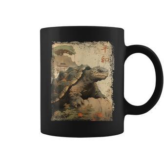 Vintage Japonés Paisajeiejo Tortuga Kanji Taza de café - Regaloses
