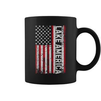 Vintage Lake America Flag For Kids Coffee Mug | Seseable UK