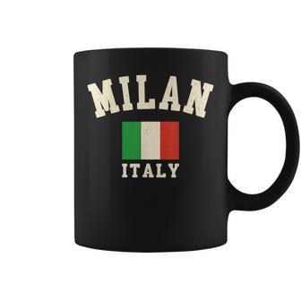 Vintage Milan Italie Drapeau Italieouvenir Rétro Tasse - Cadeauxyz