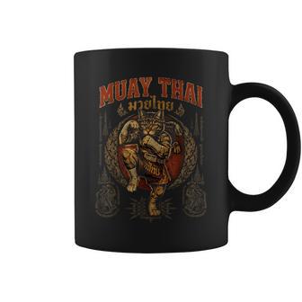 Vintage Muay Thai Fierté Boxe Thaï Combattant Cat Tasse - Cadeauxyz