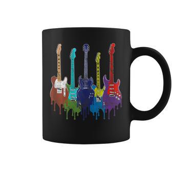 Vintage Retro Guitars Ideal Para Guitarristas In Mangas Taza de café - Regaloses