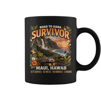 Vintage Road To Hana Survivor Hawaii Scenic Drive Souvenir Coffee Mug - Thegiftio UK