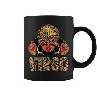 Virgo Black Woman Leopard Cap Hat Zodiac Sign Birthday Coffee Mug - Thegiftio UK