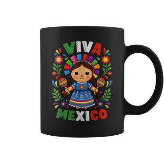 Viva Mexico Toddler Girls Flores Mexican Independence Day Coffee Mug - Thegiftio UK