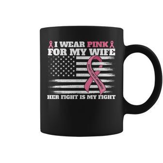 I Wear Pink For My Wife Breast Cancer Awareness Husband Coffee Mug - Thegiftio UK