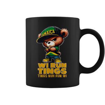 Wi Run Tings Teddy Bear Jamaica Flag Jamaican Clothing Coffee Mug - Thegiftio UK