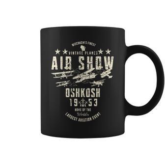 Wisconsin's Finest Vintage Planes Air Show 1953 Oshkosh Coffee Mug - Thegiftio UK