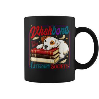 Wishbone Literary Society Est 1995 Book Lover Dog Vintage Coffee Mug - Thegiftio UK