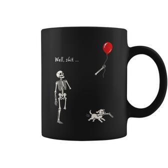 Women's Well Skeleton Lost Balloon Dog Gothic Halloween Dark Humor Coffee Mug | Seseable UK